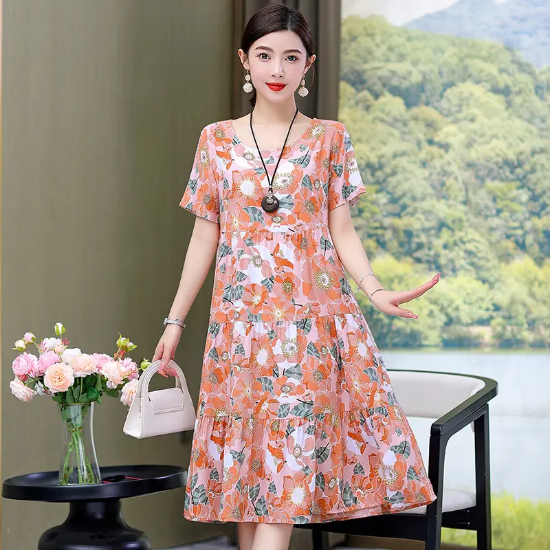 Women's Black White Polka Dot Cotton Silk Summer Dress Plus Size - Image 23