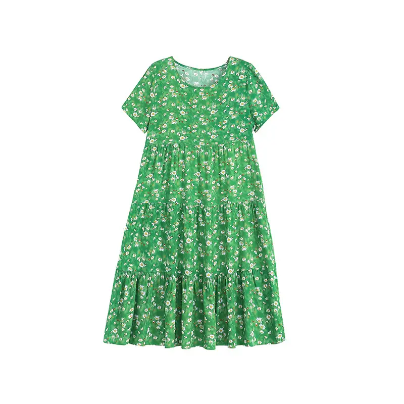Women's Black White Polka Dot Cotton Silk Summer Dress Plus Size - Image 25