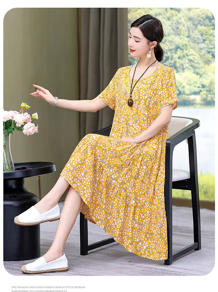 Women's Black White Polka Dot Cotton Silk Summer Dress Plus Size — feature 18