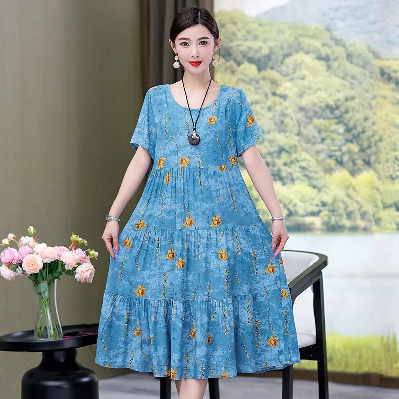 Women's Black White Polka Dot Cotton Silk Summer Dress Plus Size - Image 11
