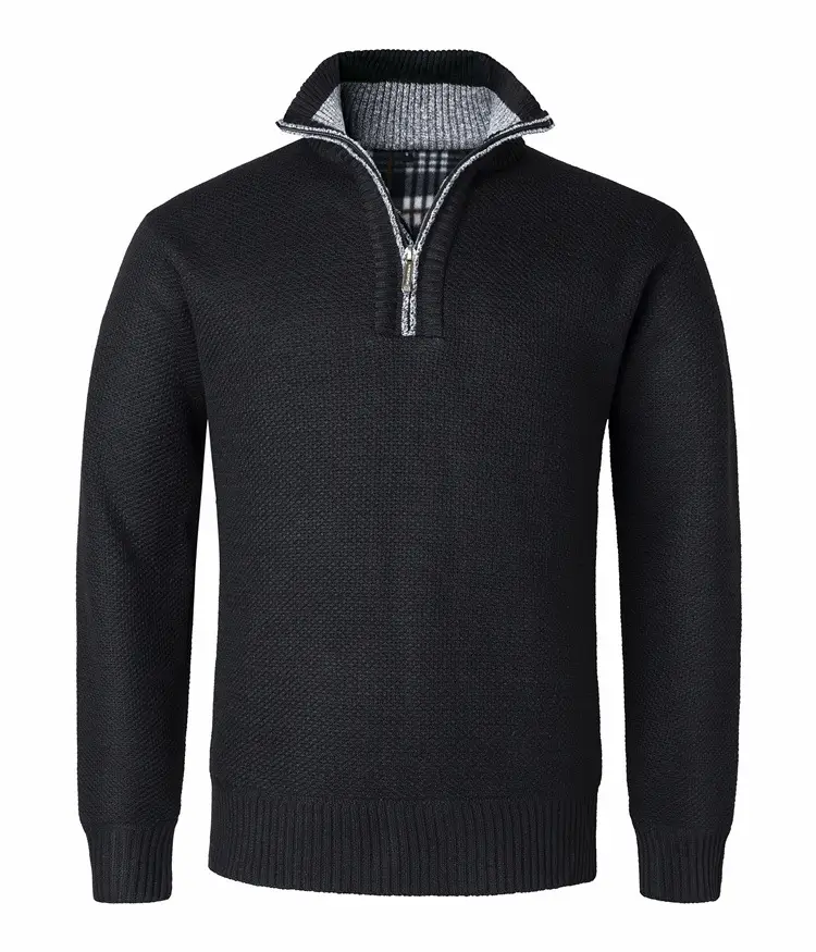 Men Grey Muted Sweater Turtleneck Pullover Winter Warm — feature 3
