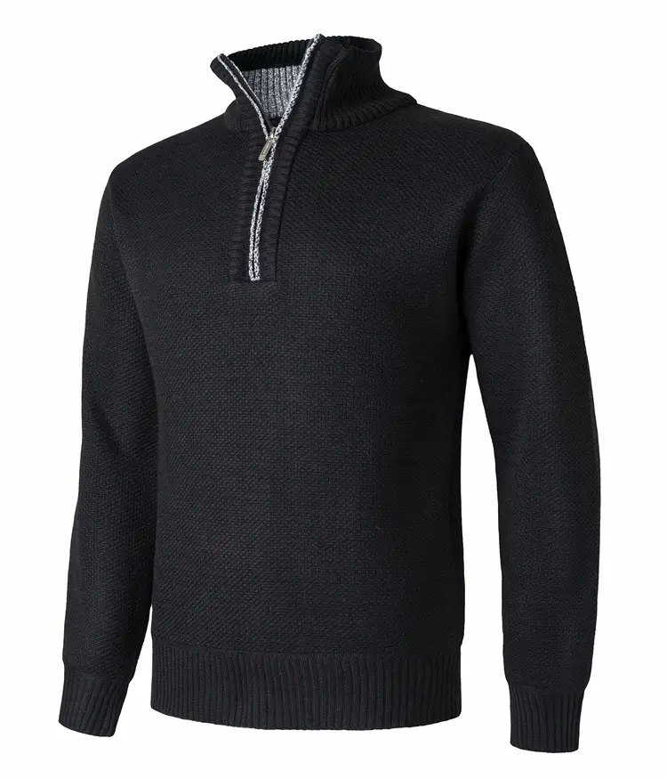 Men Grey Muted Sweater Turtleneck Pullover Winter Warm — feature 4