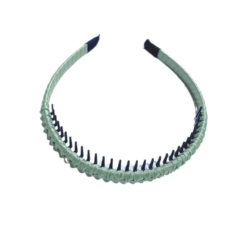 Green Broken Hair Artifact Headband with Toothed Design - Image 8