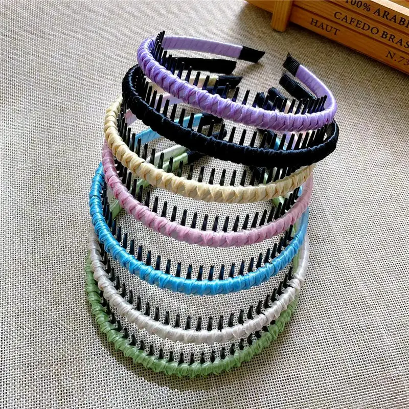 Green Broken Hair Artifact Headband with Toothed Design — feature 12