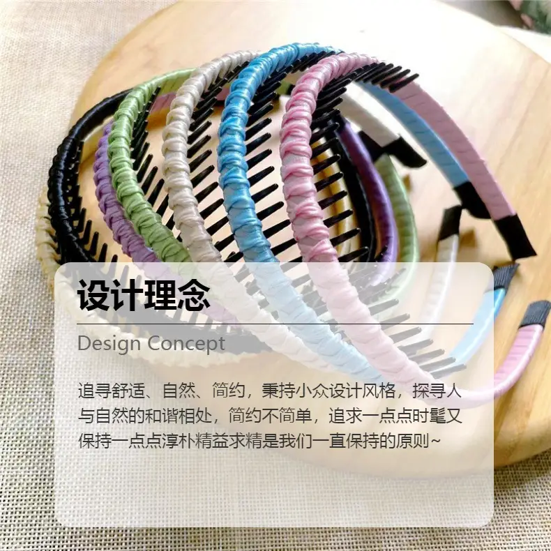 Green Broken Hair Artifact Headband with Toothed Design — feature 2