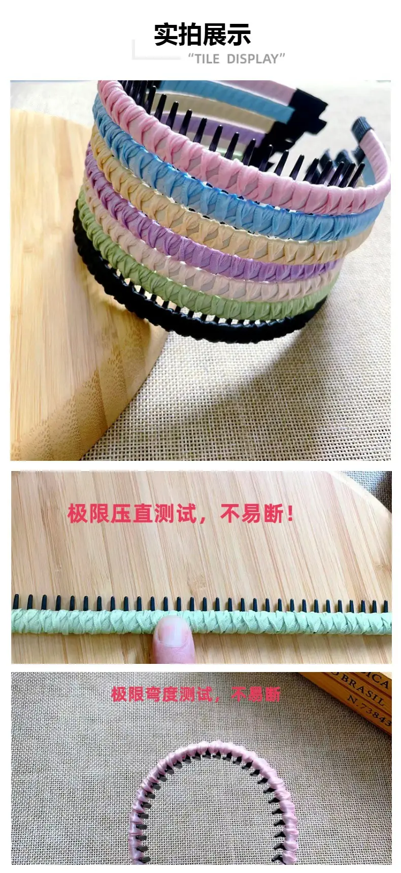 Green Broken Hair Artifact Headband with Toothed Design — feature 4