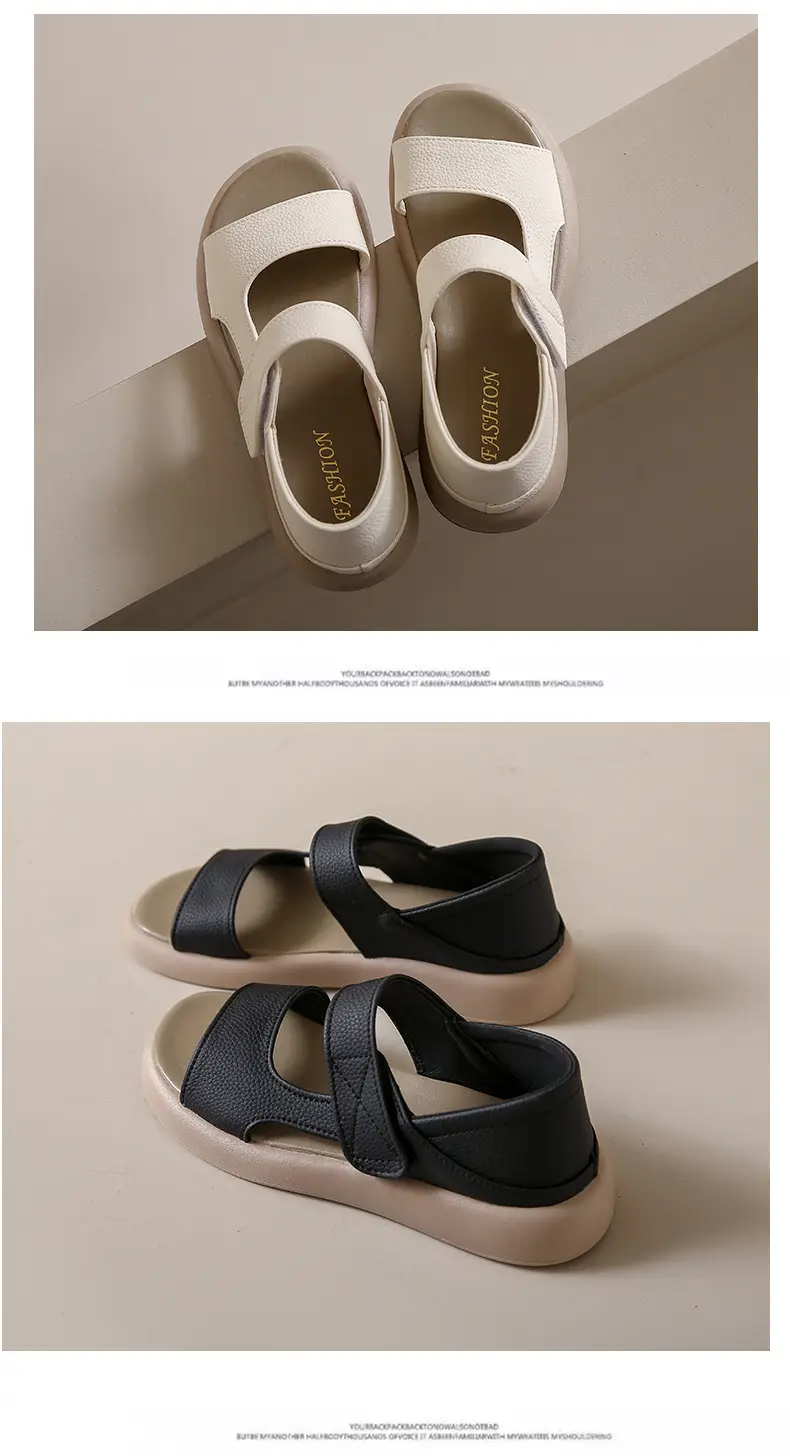 Women's Yellow Leather Flat Sandals Summer 2023 — feature 17