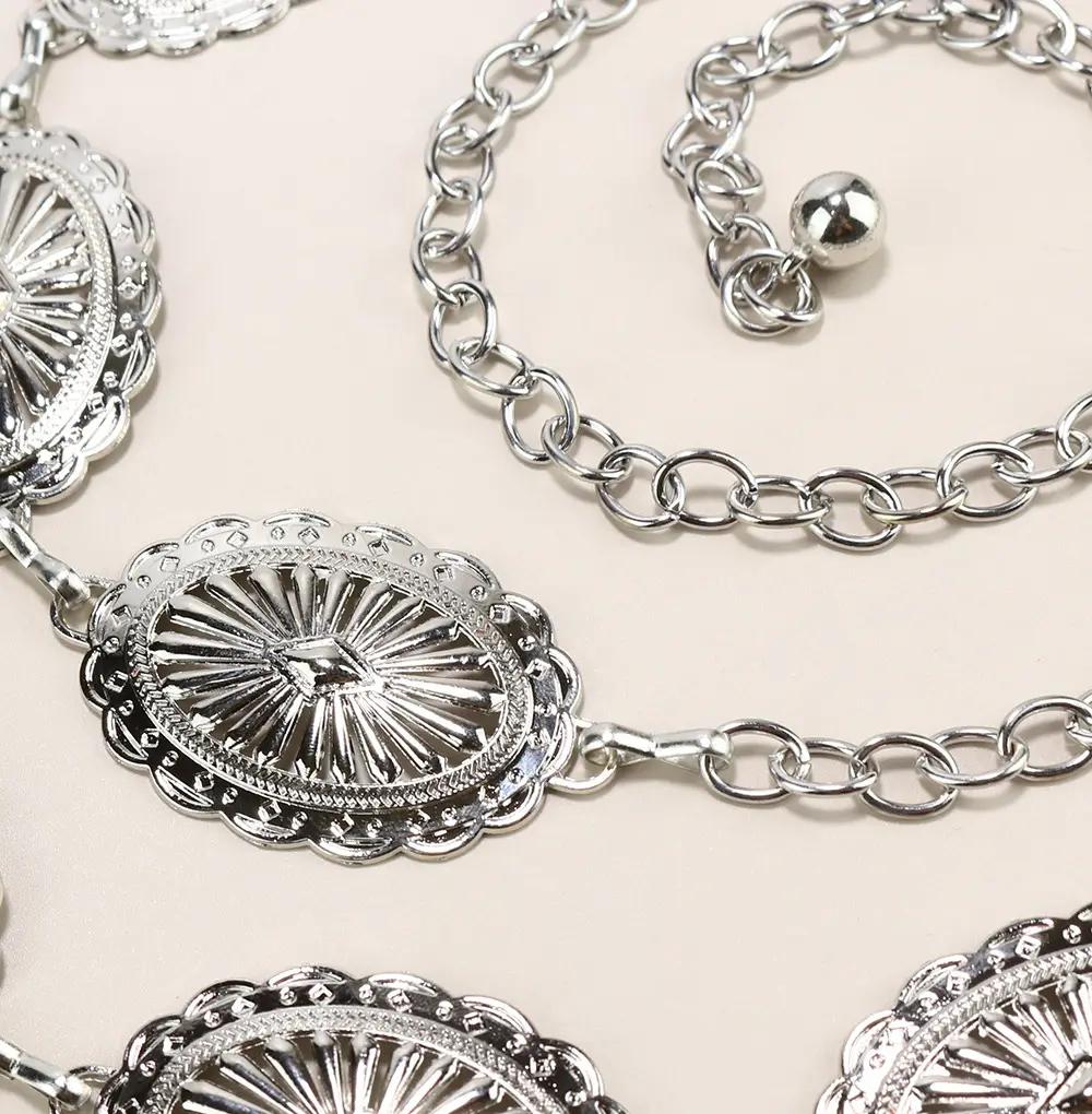 Vintage Silver Crossbody Chain Belt for Women - Image 6