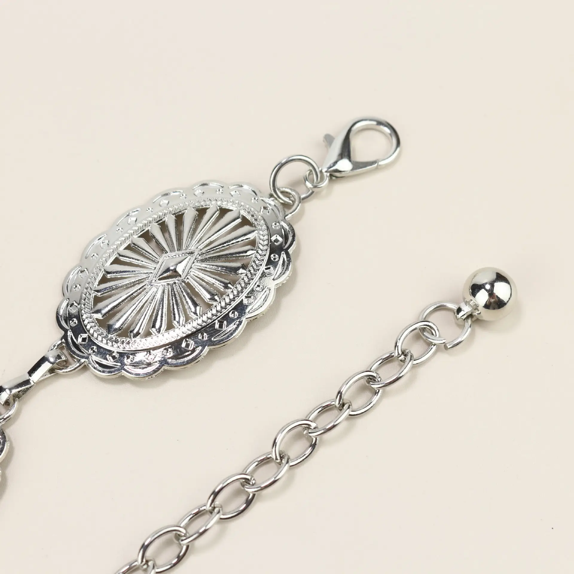 Vintage Silver Crossbody Chain Belt for Women - Image 8