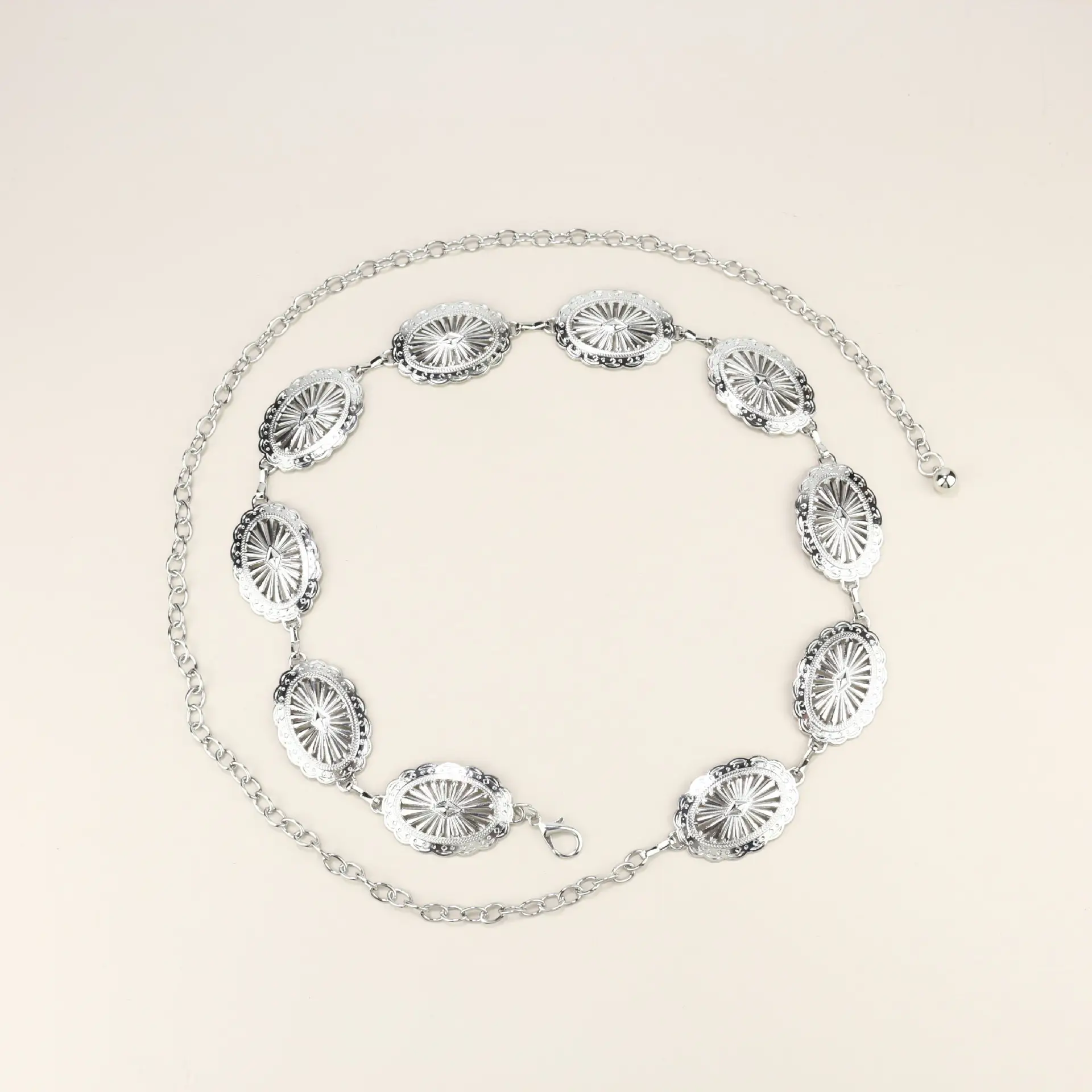 Vintage Silver Crossbody Chain Belt for Women - Image 9