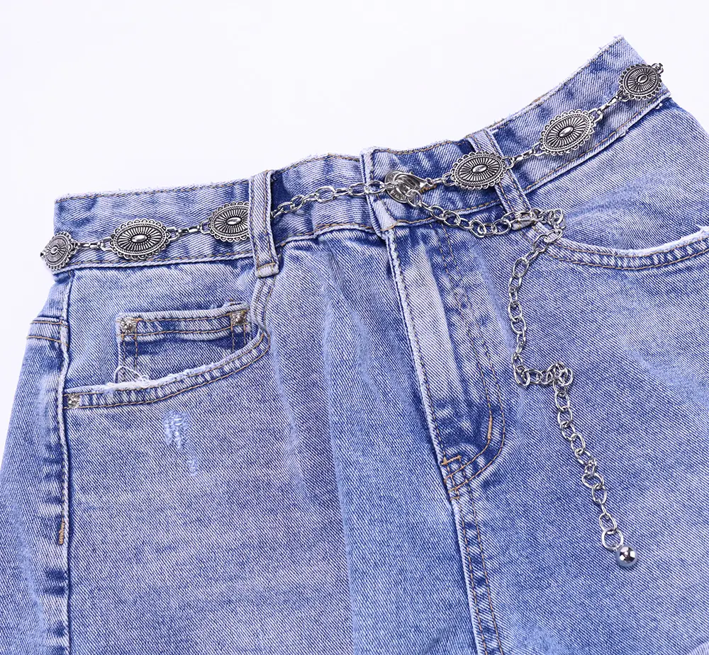 Vintage Silver Crossbody Chain Belt for Women — feature 4