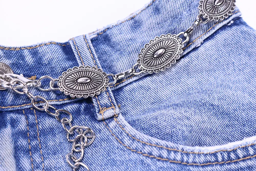 Vintage Silver Crossbody Chain Belt for Women — feature 5
