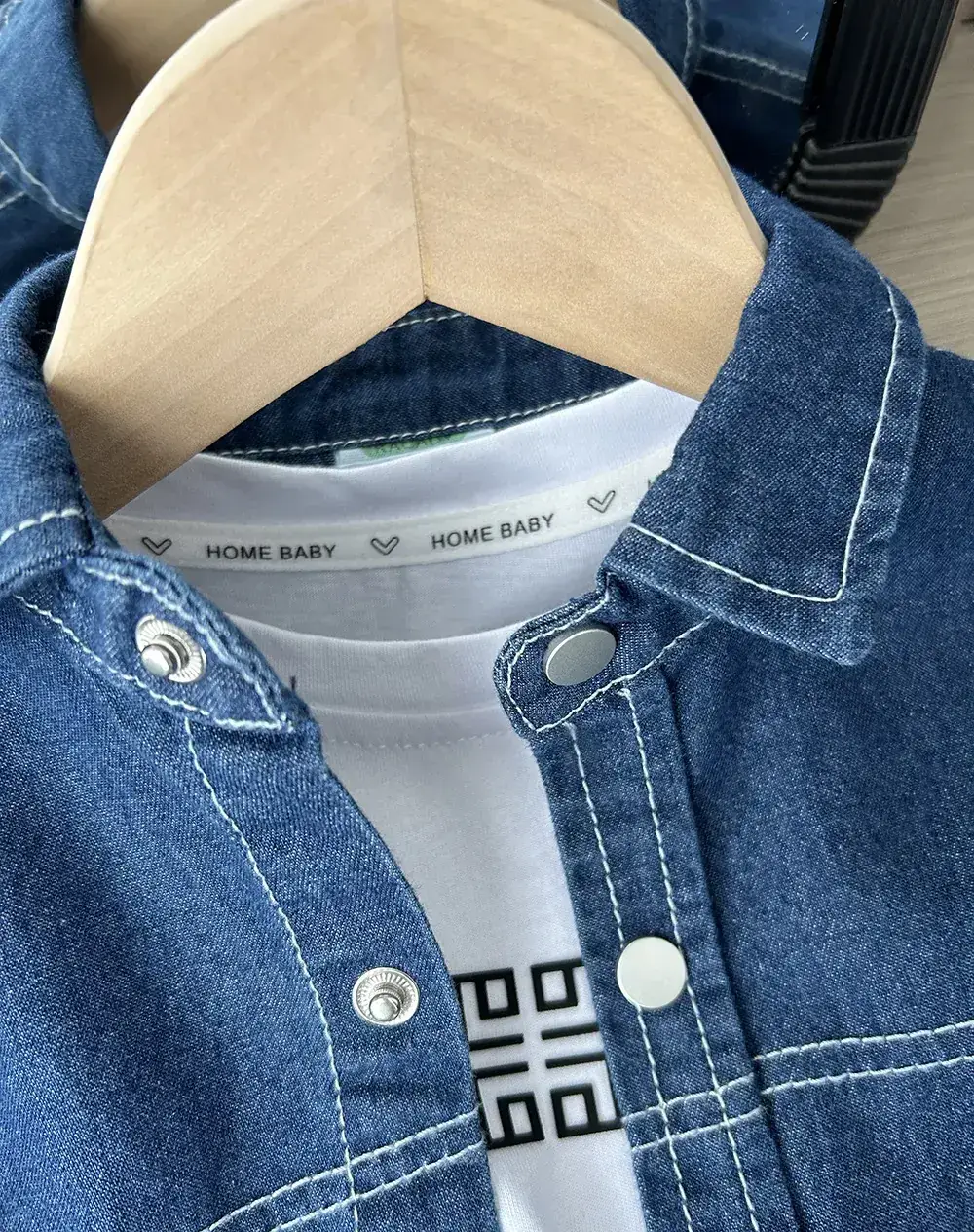 New Autumn Clothing for Middle and Large Children, Boys and Children, Solid Color Washed Primary Color Denim Shirts, Denim Jackets Wholesale — feature 6