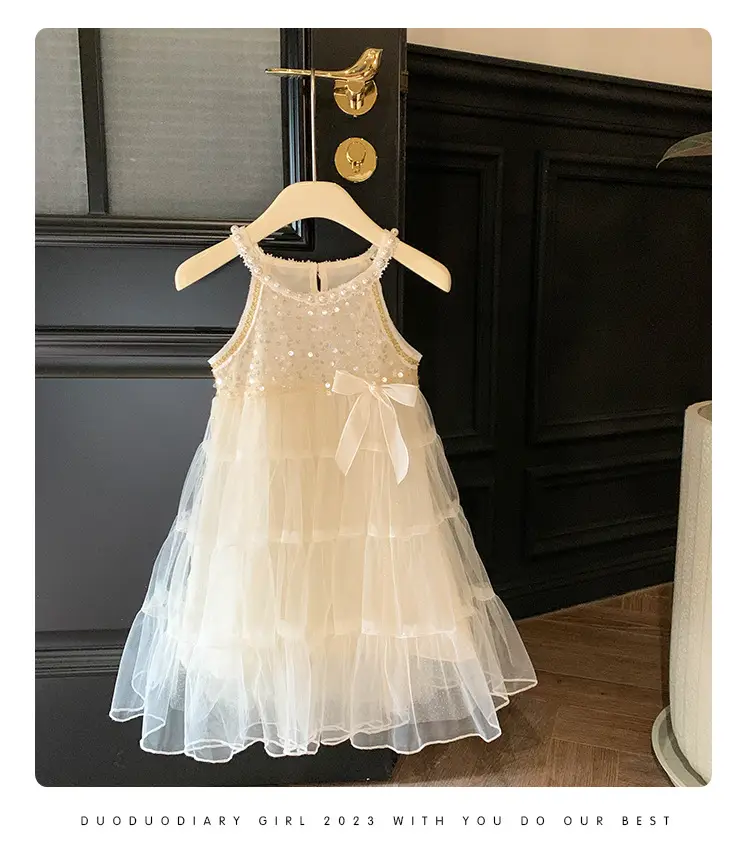 Girls Sleeveless Dress Princess Skirt Summer Mesh — feature 1