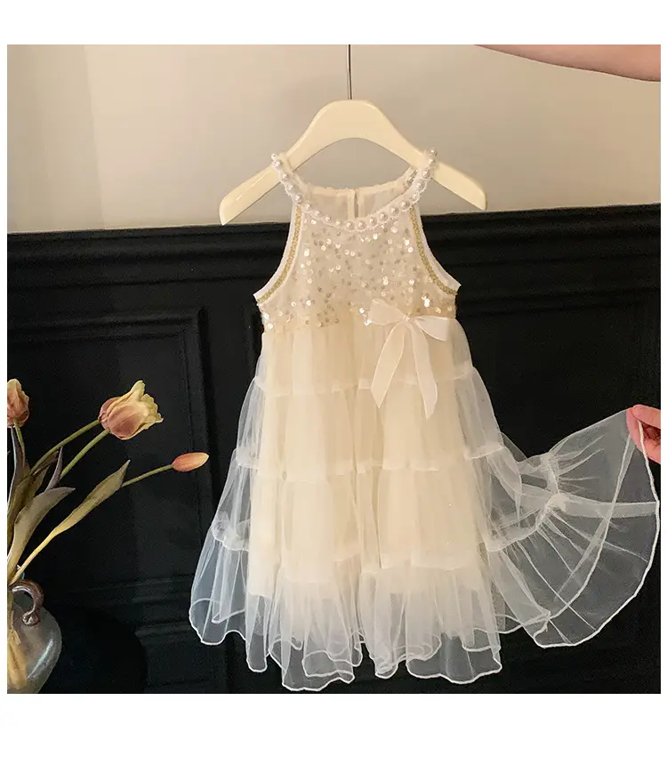 Girls Sleeveless Dress Princess Skirt Summer Mesh — feature 10