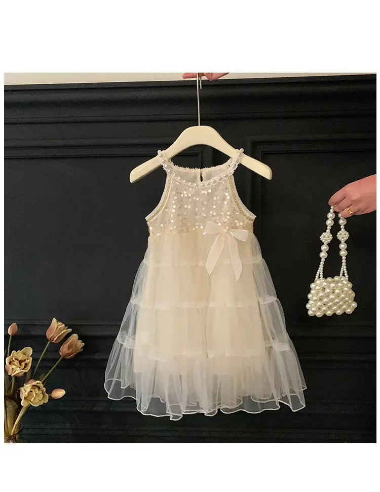 Girls Sleeveless Dress Princess Skirt Summer Mesh — feature 11