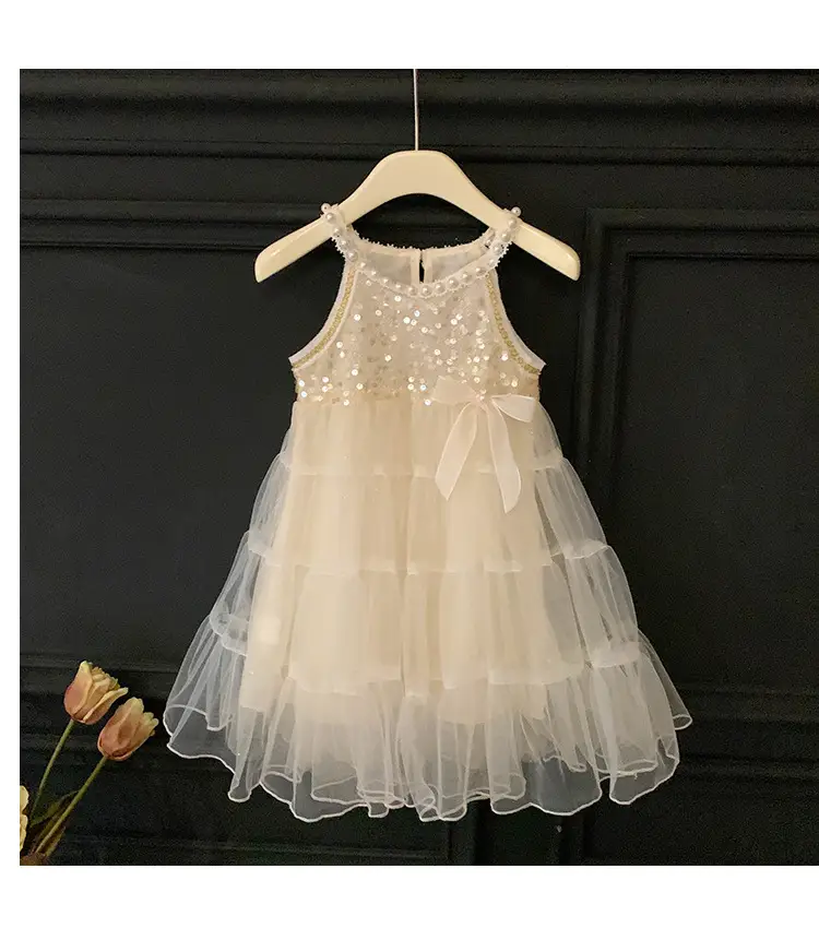 Girls Sleeveless Dress Princess Skirt Summer Mesh — feature 12