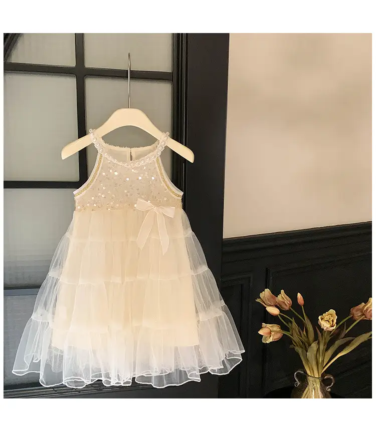 Girls Sleeveless Dress Princess Skirt Summer Mesh — feature 5