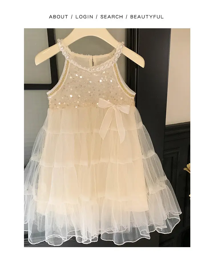 Girls Sleeveless Dress Princess Skirt Summer Mesh — feature 6