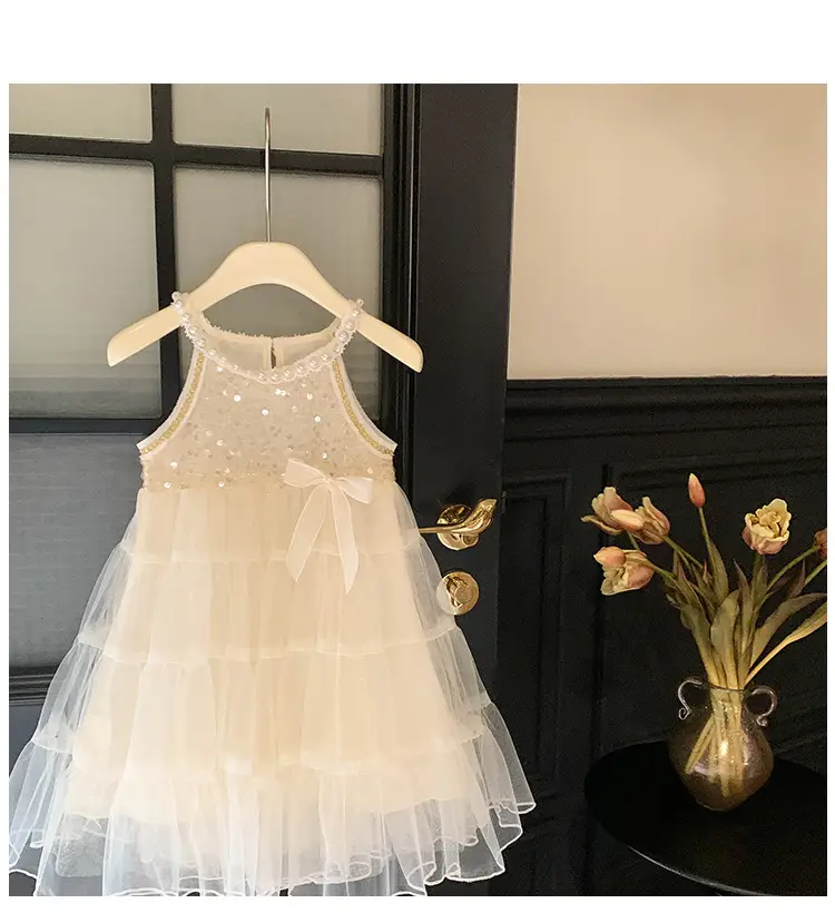 Girls Sleeveless Dress Princess Skirt Summer Mesh — feature 7