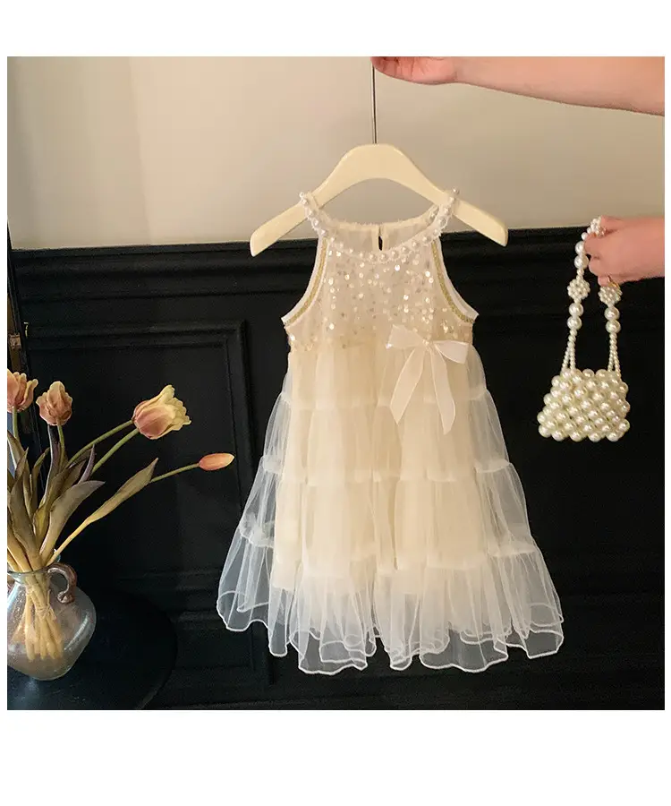 Girls Sleeveless Dress Princess Skirt Summer Mesh — feature 9