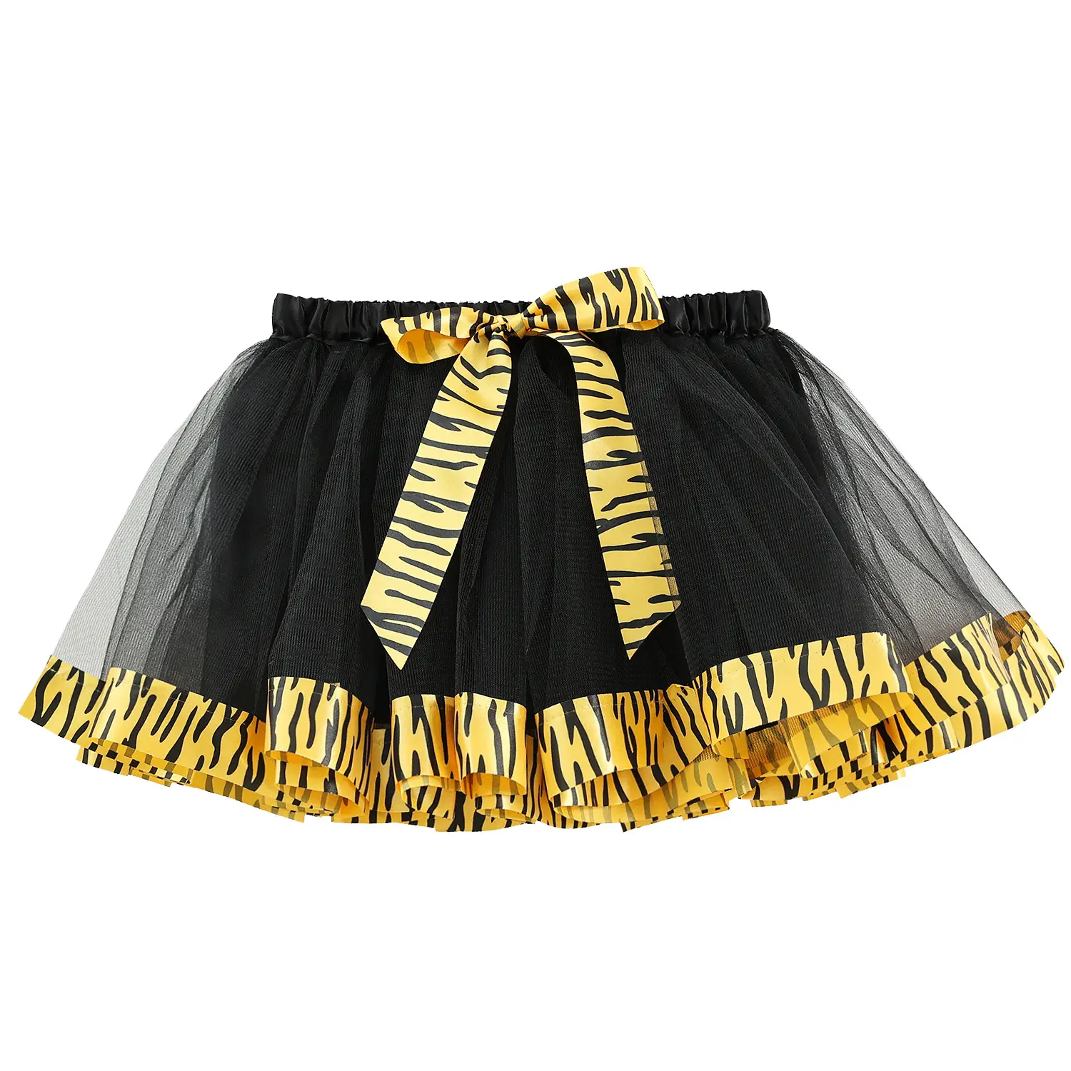 New Girl's Mesh Skirt Red Black Polka Dot Bow - Image 12