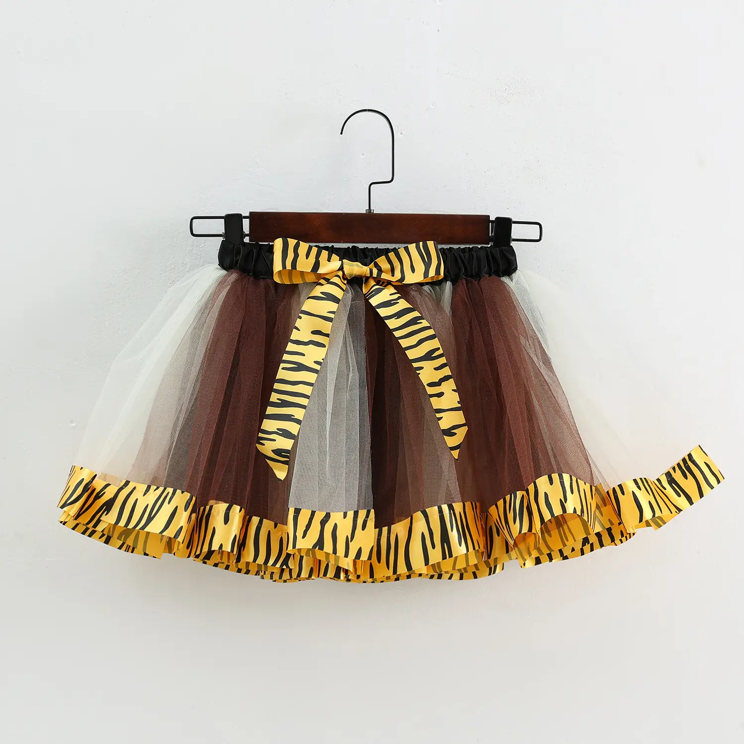 New Girl's Mesh Skirt Red Black Polka Dot Bow - Image 7