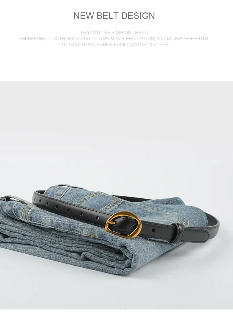 Vintage Denim Belt for Women Casual Dress Trousers β feature 11