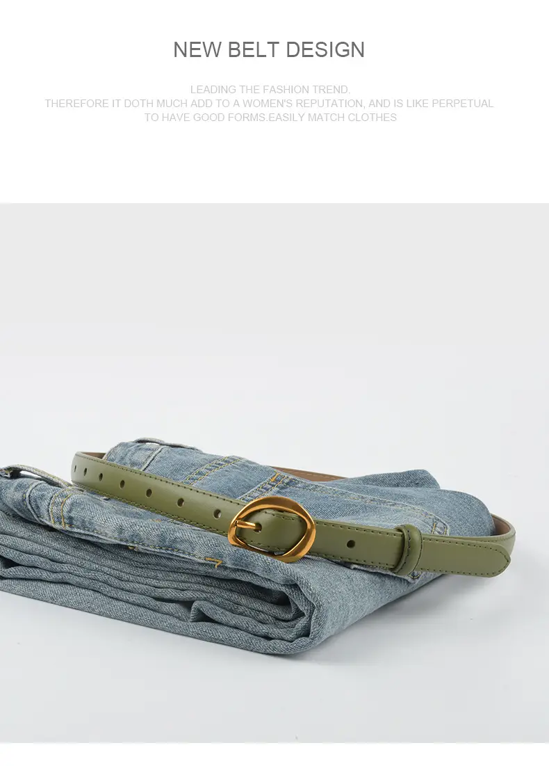 Vintage Denim Belt for Women Casual Dress Trousers β feature 13