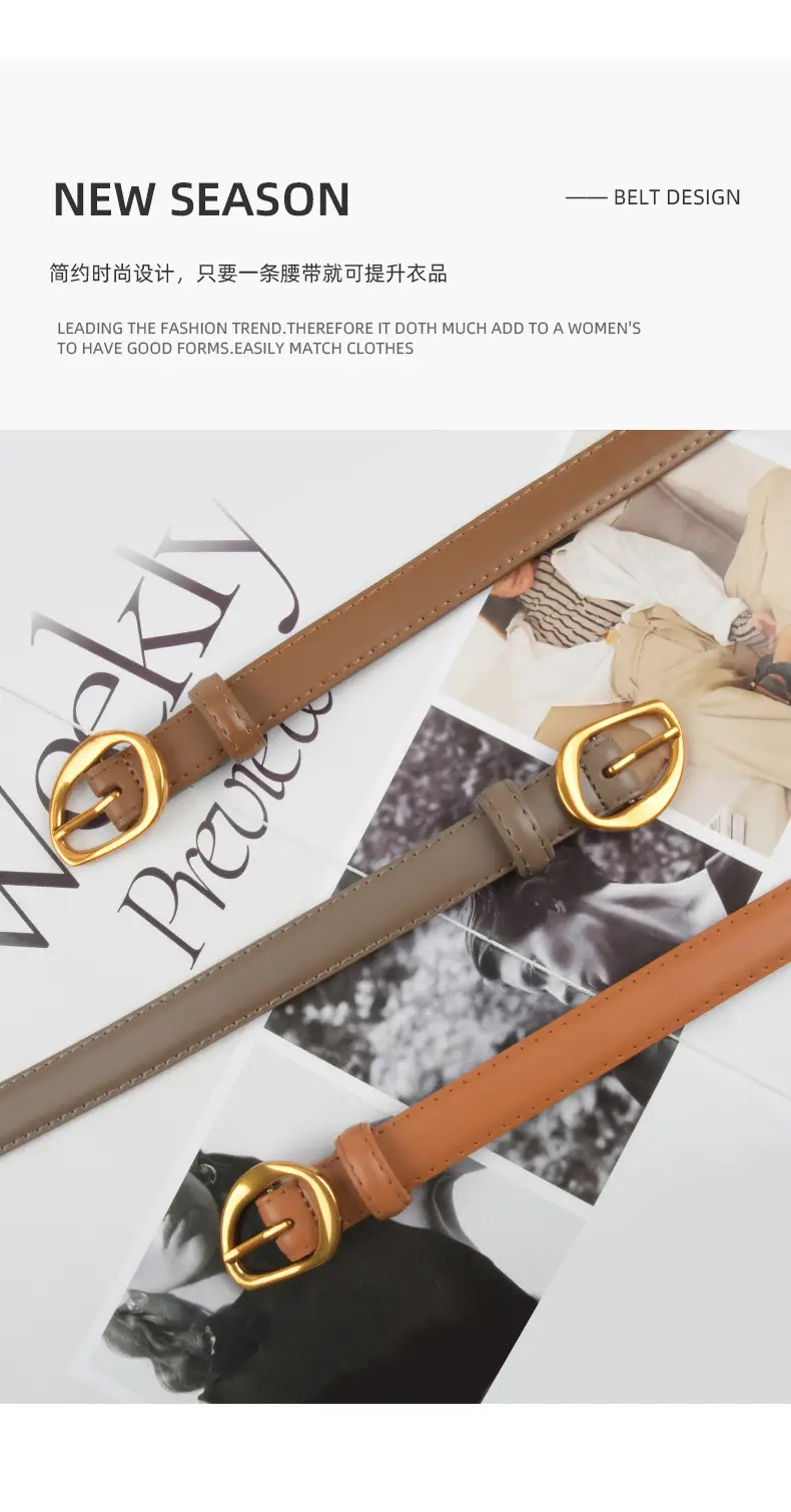 Vintage Denim Belt for Women Casual Dress Trousers β feature 5