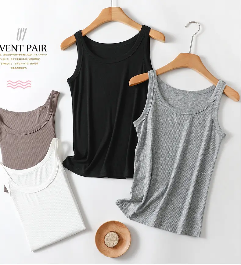 Women's Black Sleeveless Cotton Camisole Slim Fit — feature 1