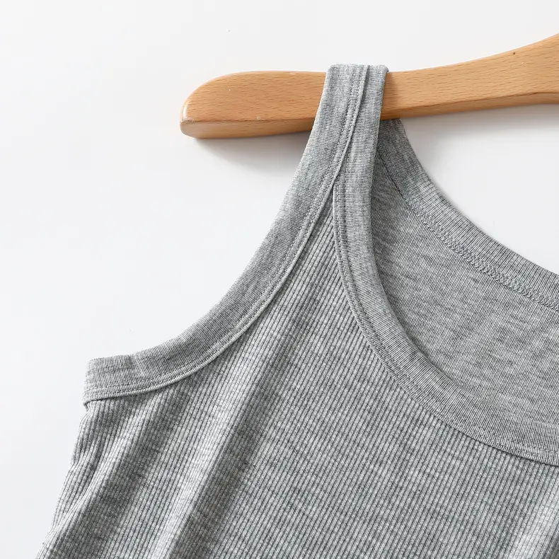 Women's Black Sleeveless Cotton Camisole Slim Fit — feature 11