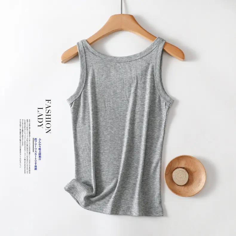 Women's Black Sleeveless Cotton Camisole Slim Fit — feature 15