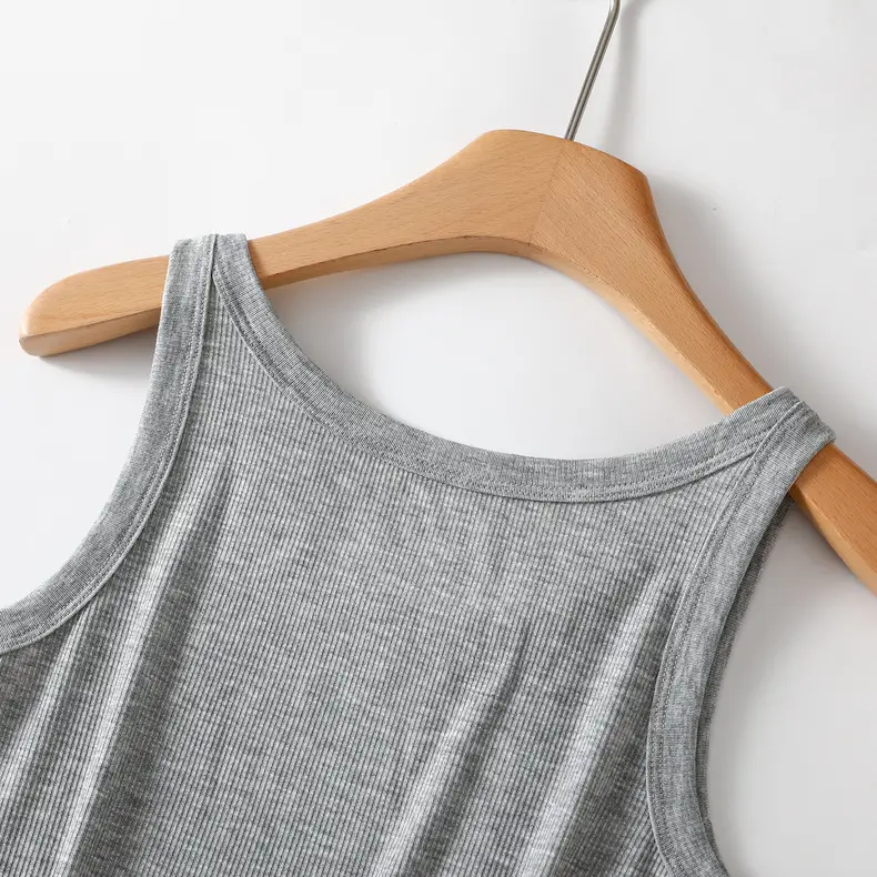 Women's Black Sleeveless Cotton Camisole Slim Fit — feature 16