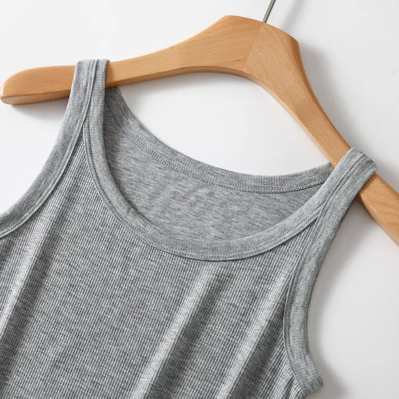 Women's Black Sleeveless Cotton Camisole Slim Fit — feature 9