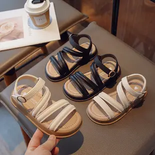 Girls Beige Woven Sandals Large Soft Sole — feature 7