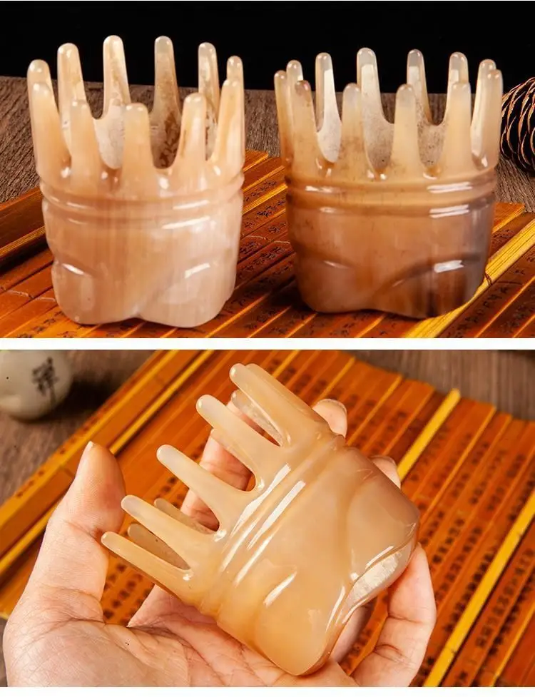 Natural Authentic Yak Horn Massage Comb for Scalp Care — feature 12
