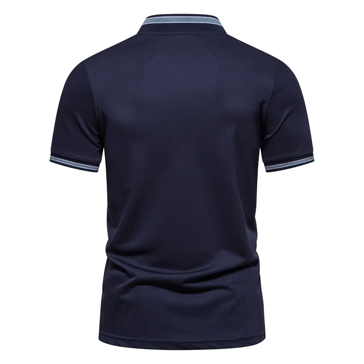 Men Navy Blue American Flag Label T-Shirt Large — feature 13