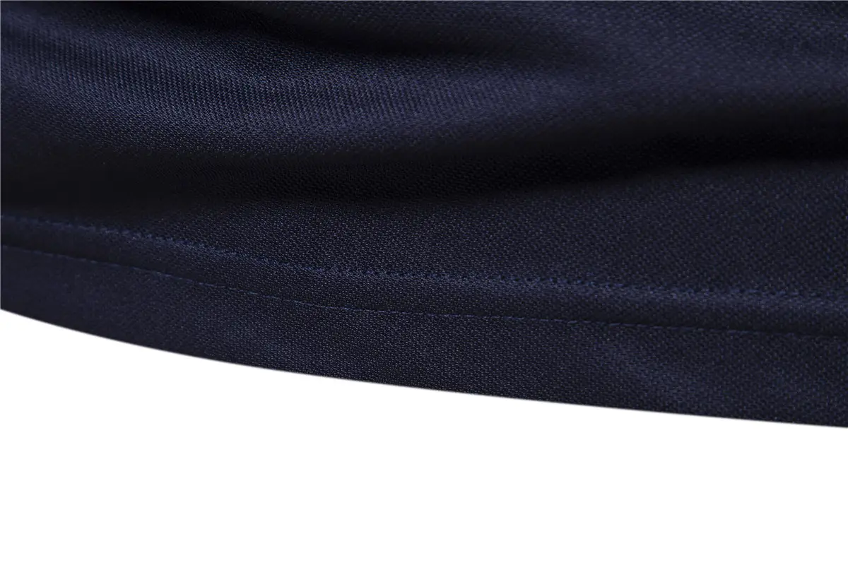 Men Navy Blue American Flag Label T-Shirt Large — feature 15