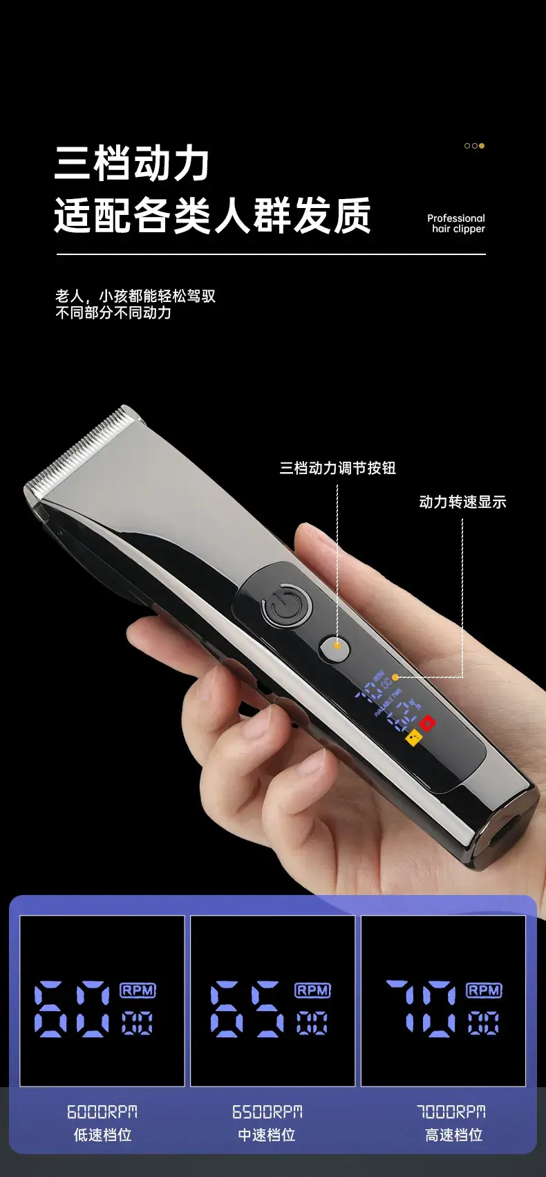 Digital Hair Shaver with Real-Time Energy Control — feature 6