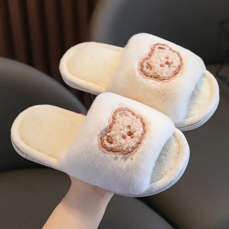 Open cotton mop-bear-rice white
