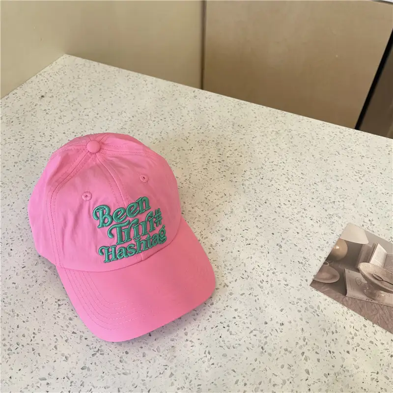 Women's Korean Style Letter Embroidered Sun Hats