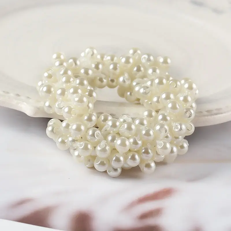 Artificial Pearl Hair Bands White & Pink for Women - Image 9