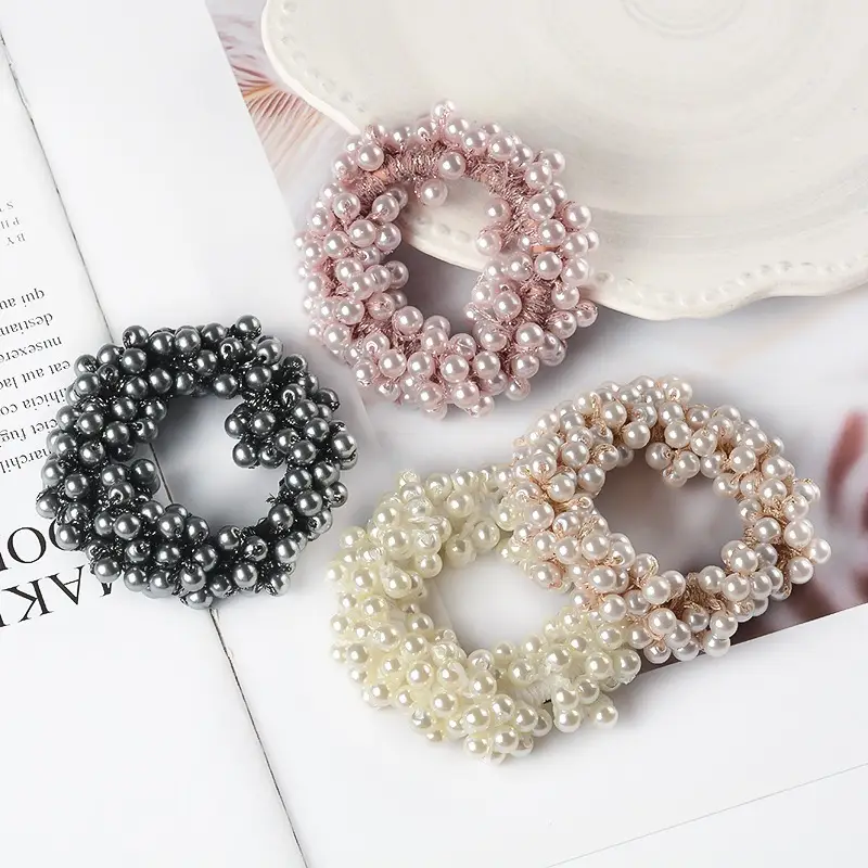 Artificial Pearl Hair Bands White & Pink for Women — feature 5