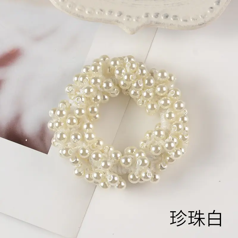 Artificial Pearl Hair Bands White & Pink for Women - Image 2