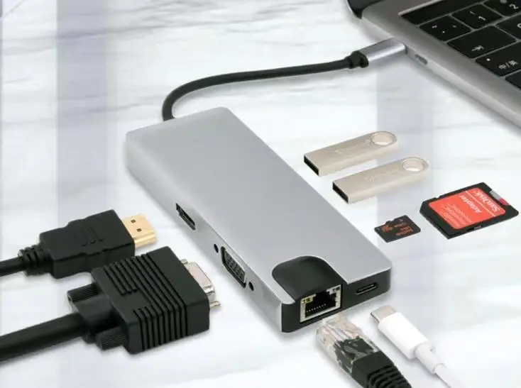 8-in-1 Cross-Border Docking Station with USB-C, HDMI, & Thunderbolt - Image 10