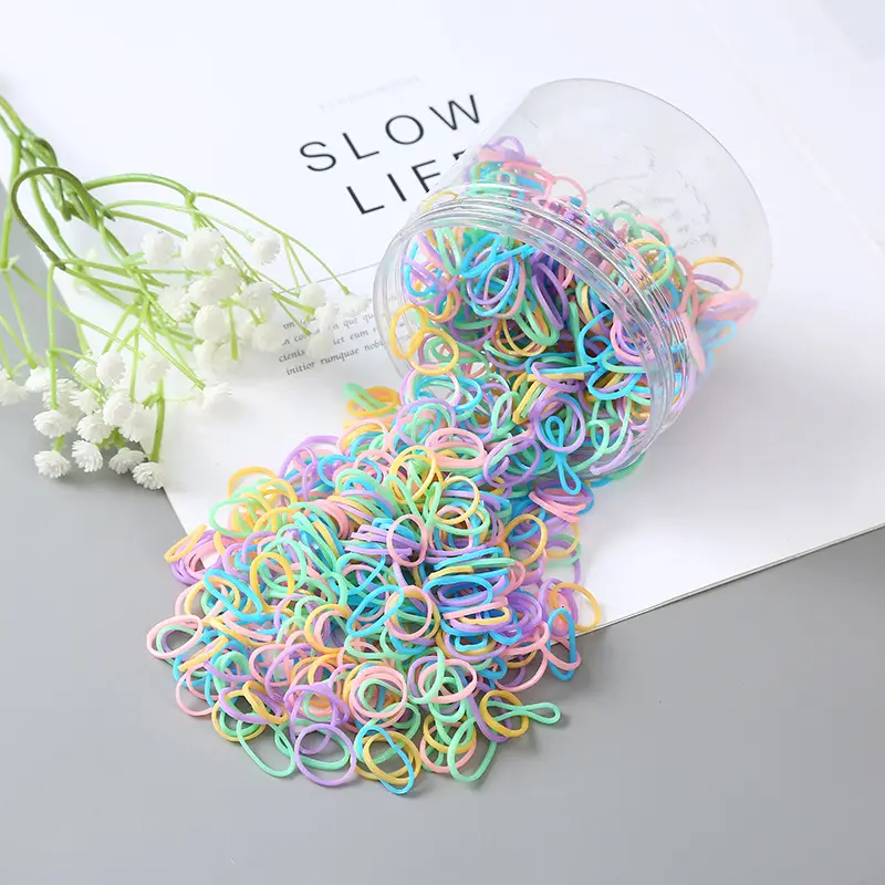 Colorful Rubber Hair Ropes for Kids - Image 14