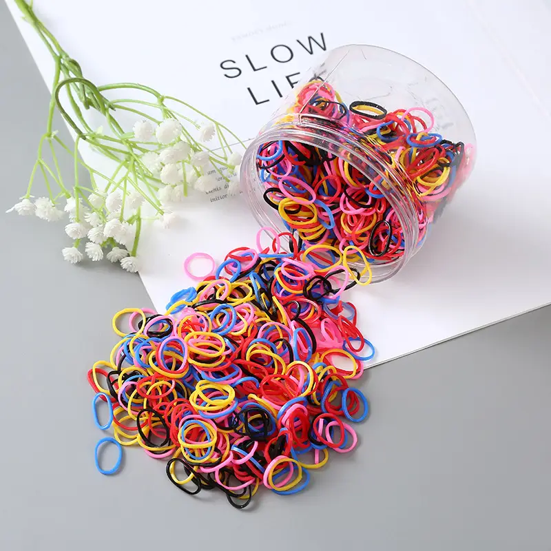 Colorful Rubber Hair Ropes for Kids - Image 16