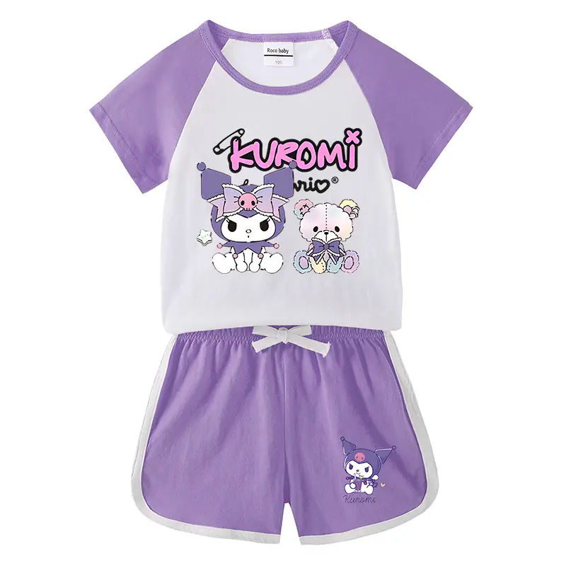 Purple Owl Print Boys Shorts Set Summer Casual - Image 8