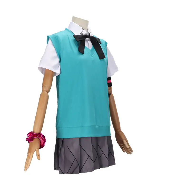 Halloween Vocaloid Cosplay Skirt Teal Gray - Image 5